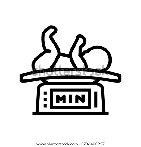 low birth weight line icon vector. low birth weight sign. isolated contour symbol black illustration