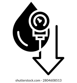 Low Blood Pressure Icon Element For Design