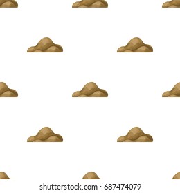 Low brown sand mountain.Different mountains single icon in cartoon style vector symbol stock illustration.