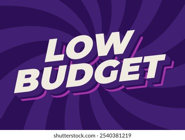 Geringes Budget. Texteffekt-Design im 3D-Stil mit guten Farben