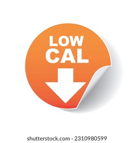 Low Cal sticker, icon, vector. svg