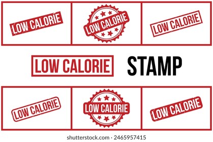 Low Calorie Rubber Stamp Set Vector