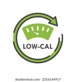 Low calories design logo template illustration