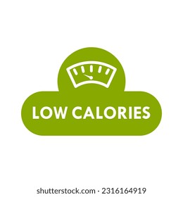 Low calories design logo template illustration