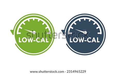 Low calories design logo template illustration