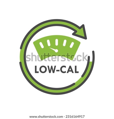 Low calories design logo template illustration