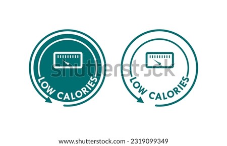 Low calories design logo template illustration