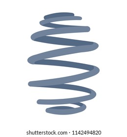 Low car spring icon. Flat illustration of low car spring vector icon for web isolated on white