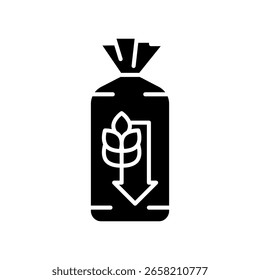 low carb bread black flat icon for digital and print projects.  Minimal clean icons for apps and websites. Modern simple icons for UI UX and branding