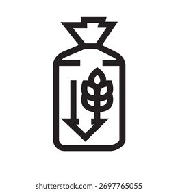 Low Carb Brot schwarze Linie Symbol für digitale und Print-Projekte.  Minimal saubere Symbole für Apps und Websites.