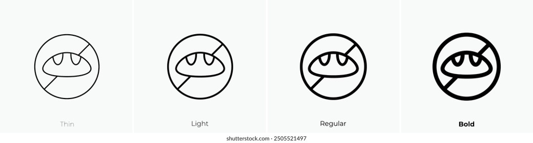 low carb diet icon. Thin, Light Regular And Bold style design isolated on white background