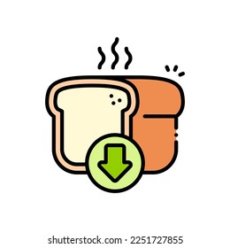 Low carbo diet vector icon Fill Color style.Can be use for wedding invitation, card design and background design