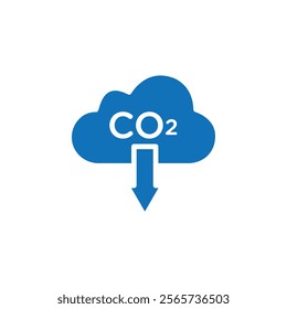 Low carbon dioxide icon Thin line illustration set