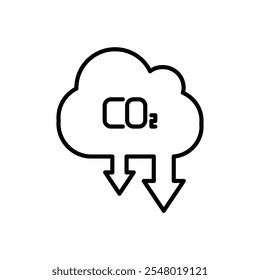 Low Kohlendioxid Symbol Web-Design in Vektor