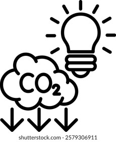 Low Carbon Solutions line icon single with high quality
