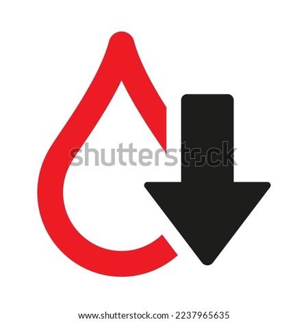 Low cholestero icon.  Low HDL Cholesterol. heart care vector illustration