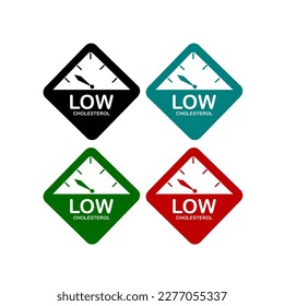 Low Cholesterol Bathroom Weight Scale Icon, Sign or Label Isolated on White Background