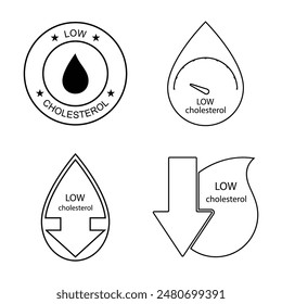 Plantilla de diseño de icono de colesterol bajo