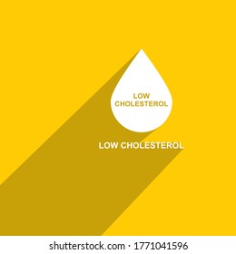 low cholesterol icon, health icon vector