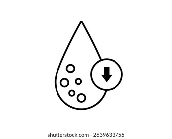 Low cholesterol icon isolated on white background.