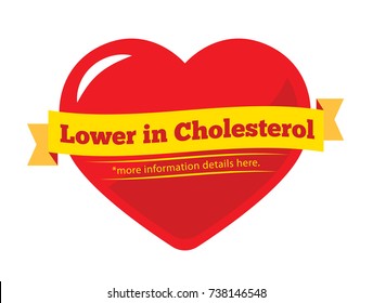 Low in Cholesterol Icon Vector