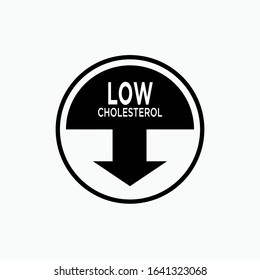 Low Cholesterol Icon - Vector. Applicated Symbol for Design, Presentation, Website or Apps Elements.