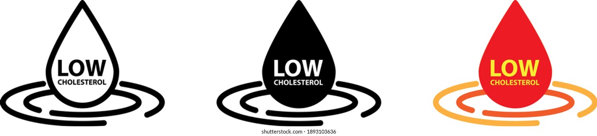 Low cholesterol icon, vector line illustration