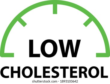 Low cholesterol icon, vector line illustration