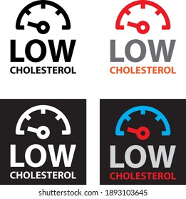 Low cholesterol icon, vector line illustration