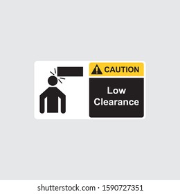 Low Clearance Symbol Sign, Vector Illustration