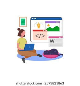 Low Code Development, Design And Development Vector Illustration