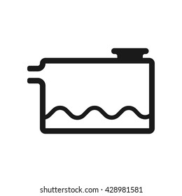 Low coolant icon Vector Illustration on the white background.
