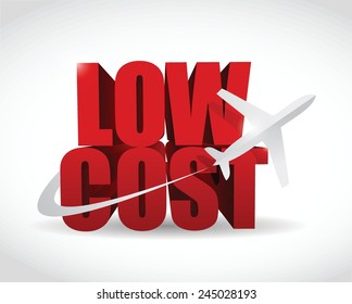 low cost airfare illustration design over a white background