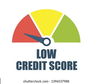 Low credit score. Vector illustration.