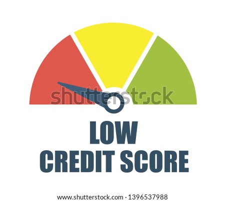 Low credit score. Vector illustration.