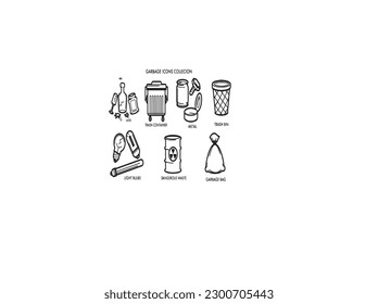 Iconos de línea plana de polietileno de baja densidad. Productos LDPE - película para paquetes de alimentos, papel termorresistente, bolsas de basura, botellas de plástico, ilustraciones de vectores de envoltura de burbujas. Píxel perfecto 64x64. Editable