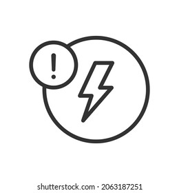 Low Electricity. Energy Crisis Icon Concept Isolated On White Background. Vector Illustration