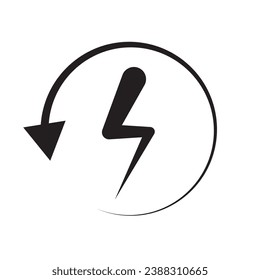 low electricity icon vector illustration eps