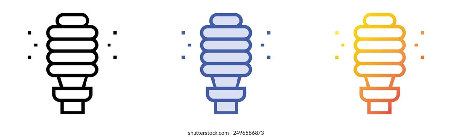 low energy icon. Linear, Blue Fill and Gradient Style Design Isolated On White Background