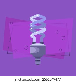 Low energy light bulb. Energy saving, lamp, electric light. Light bulbs concept. Vector illustration can be used for topics like technology, electricity, energy