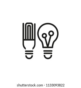 Low energy light bulbs line icon. Lightbulb, economy, electricity. Energy resource concept. Can be used for topics like resource consumption, saving, modern technology