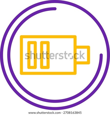 Low Energy Line Two Color Vector Icon Design
