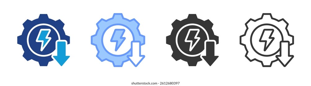 Low energy protocol icon set multiple style collection
