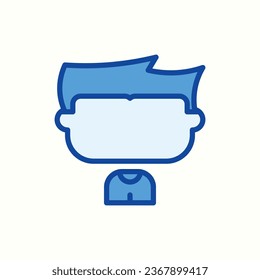 low fade blue icon, isolated icon in light background, perfect for website, blog, logo, graphic design, social media, UI, mobile app