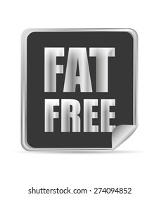 Low fat free label design, vector illustration.