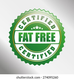 Low fat free label design, vector illustration.