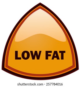 Low Fat Sticker Sign, Vector Illustration isolated on White Background.
