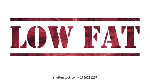 low fat Vector stamp. White isolated