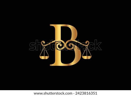 Low firm logo with latter B vector template, Justice logo, Equality, judgement logo vector illustration