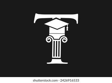 Low firm logo with latter T vector template, Justice logo, Equality, judgement logo vector illustration